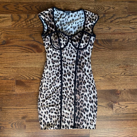 Forever 21 Cheetah Dress M - Picture 1 of 4